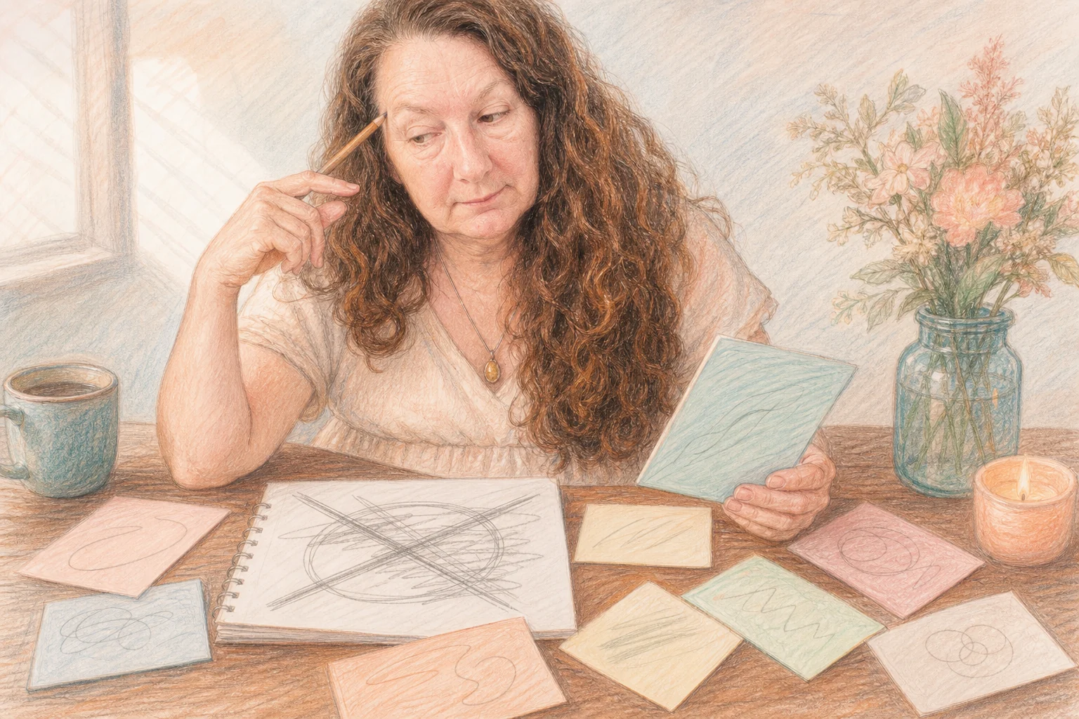 Colored-pencil illustration for “Stupid name?”