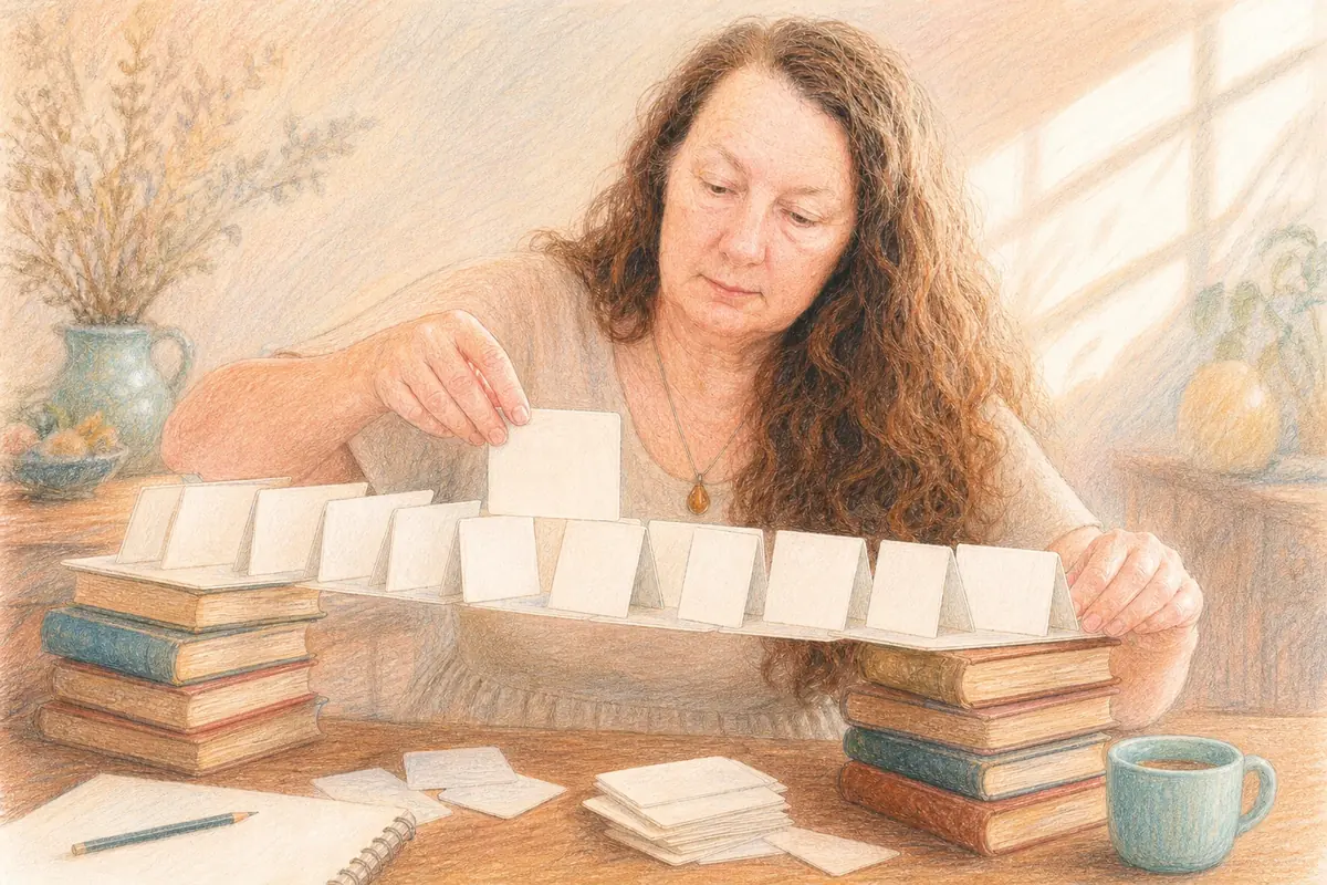 Colored-pencil illustration for “Super Structure by James Scott Bell”